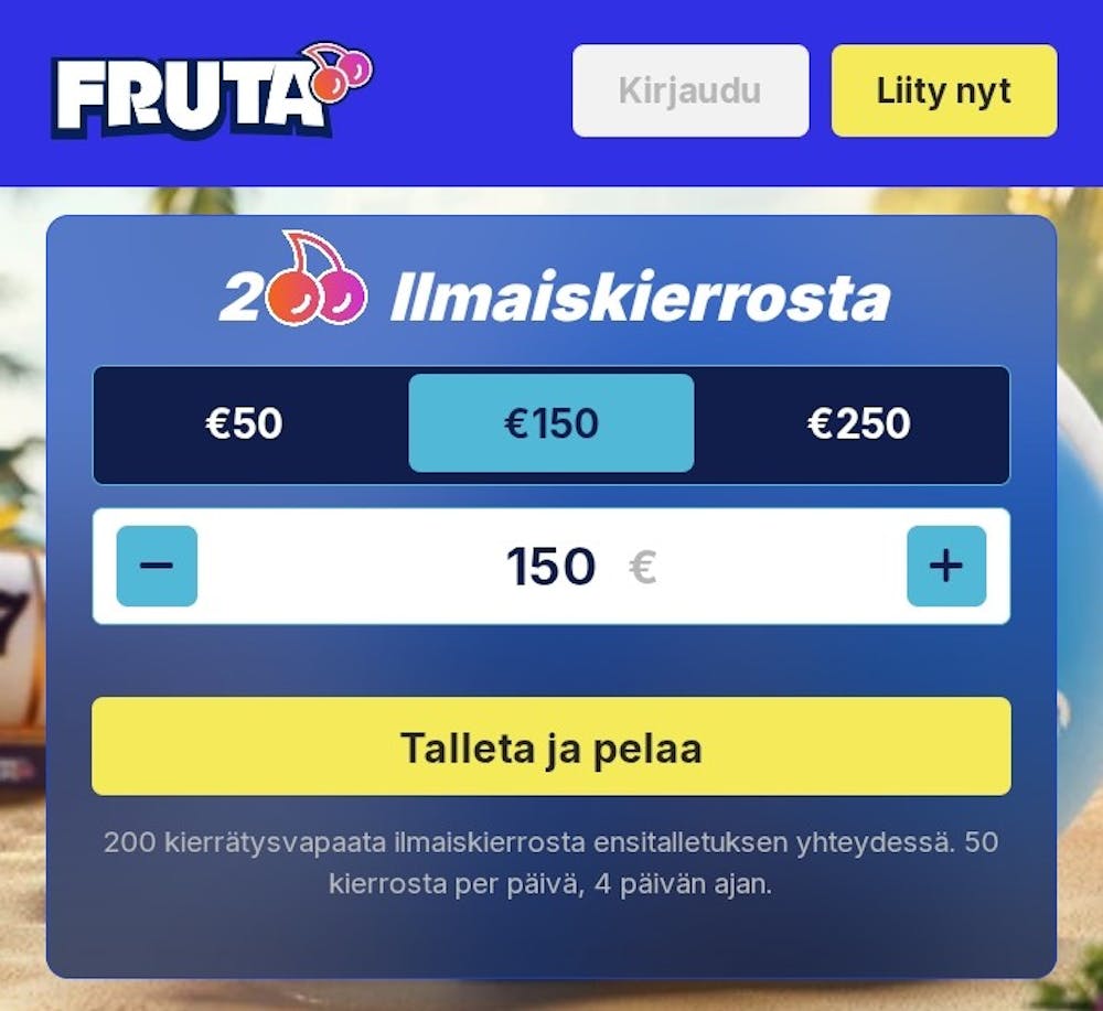 Fruta Casino talleta ja pelaa