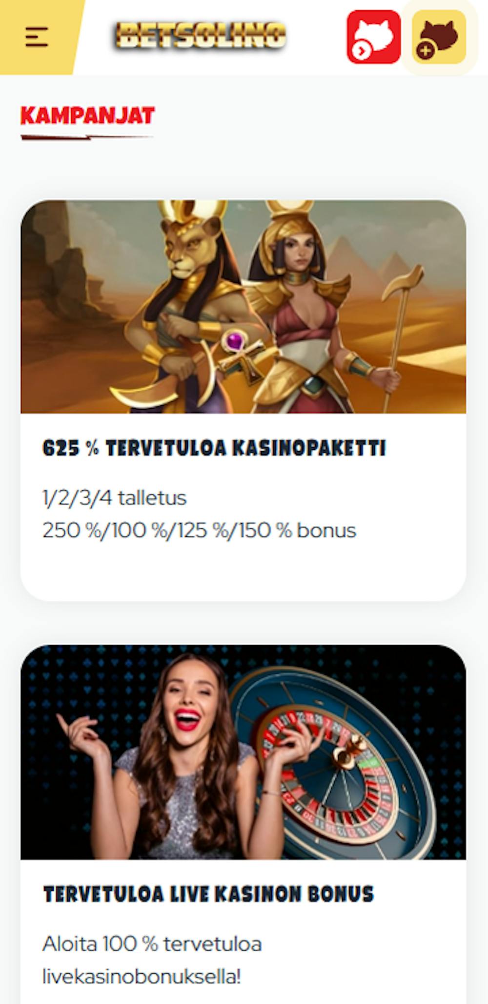 betsolinon tervetulotarjous