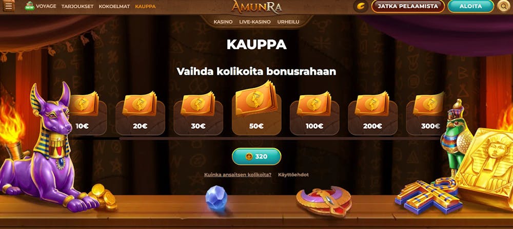AmunRa casino bonuskauppa