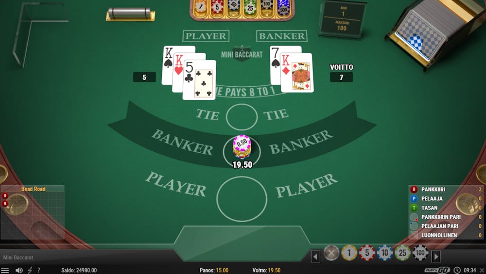 Baccarat-poytapeli
