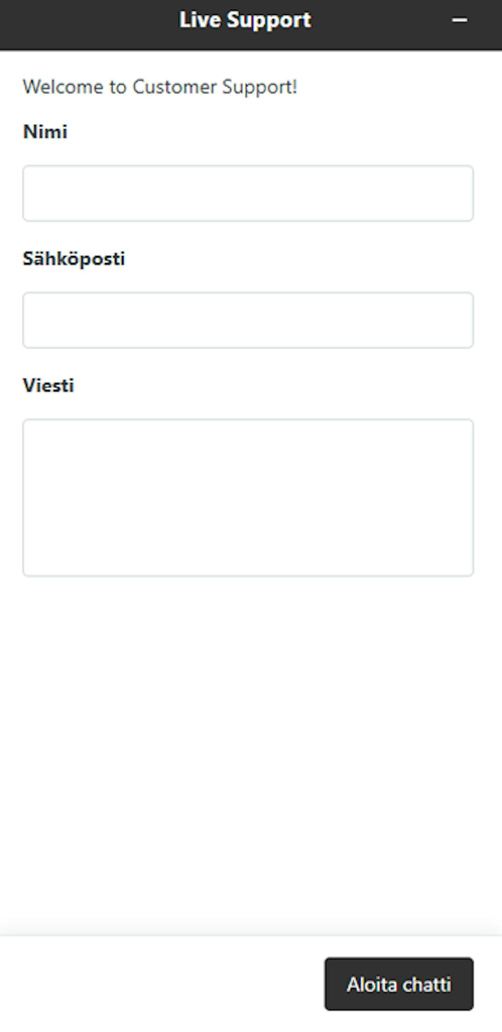 Bankonbetin asiakaspalvelu