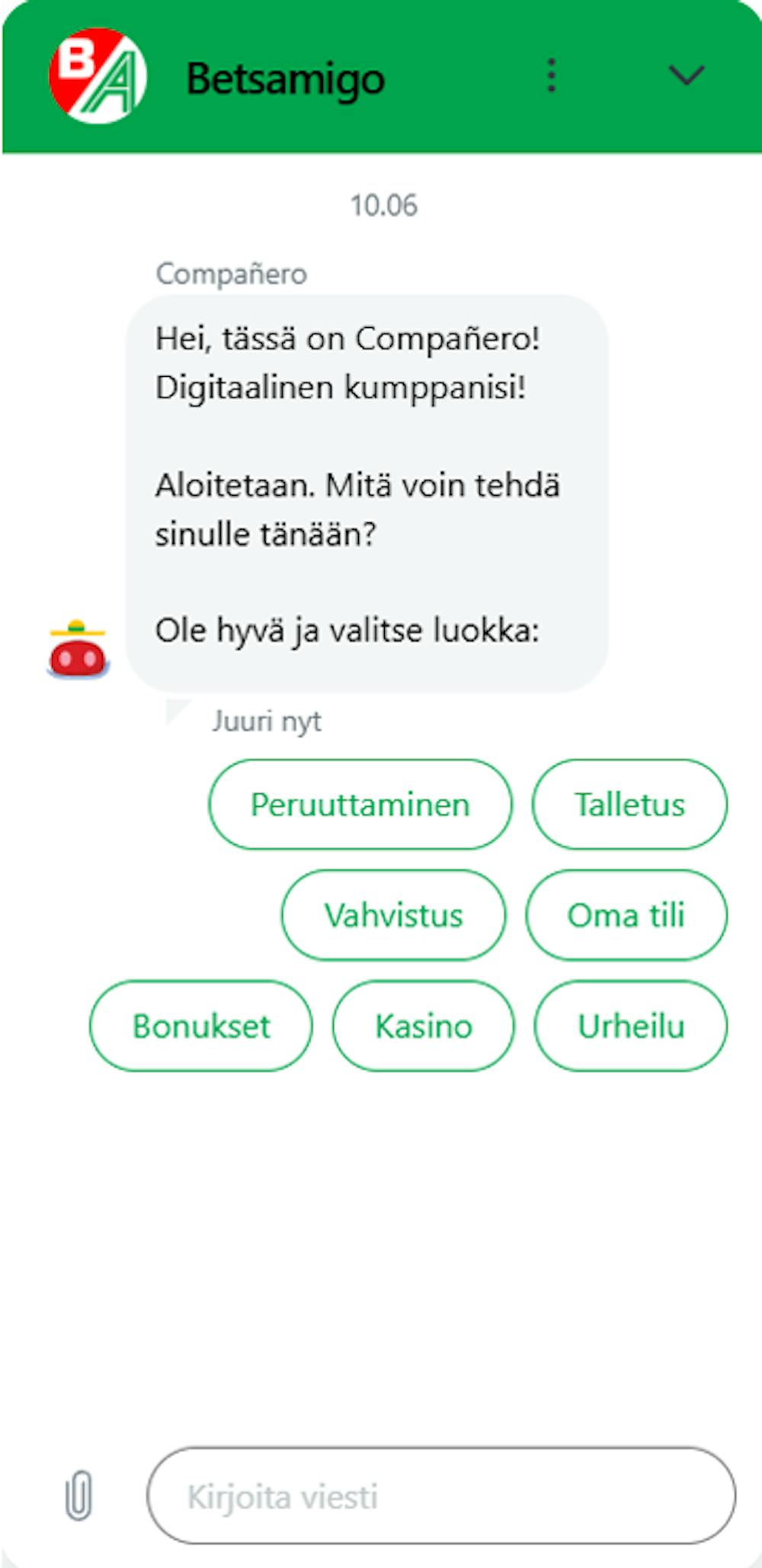 BetsAmigon asiakaspalvelu