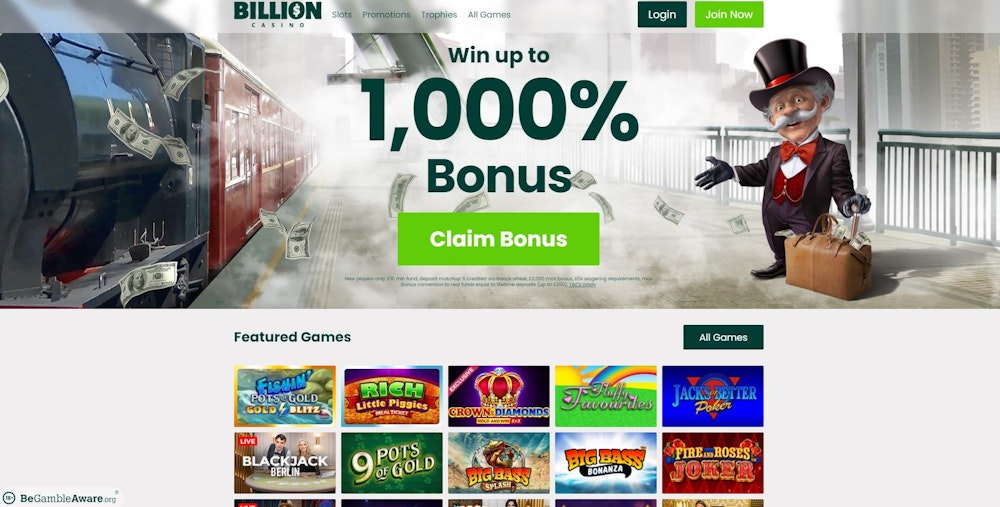 Billion Casinon kotisivut