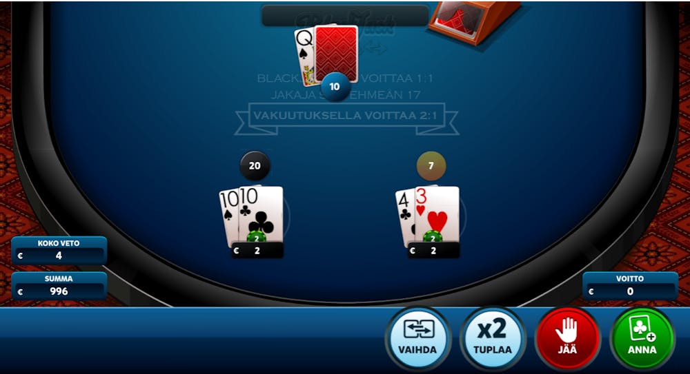 Switch blackjack