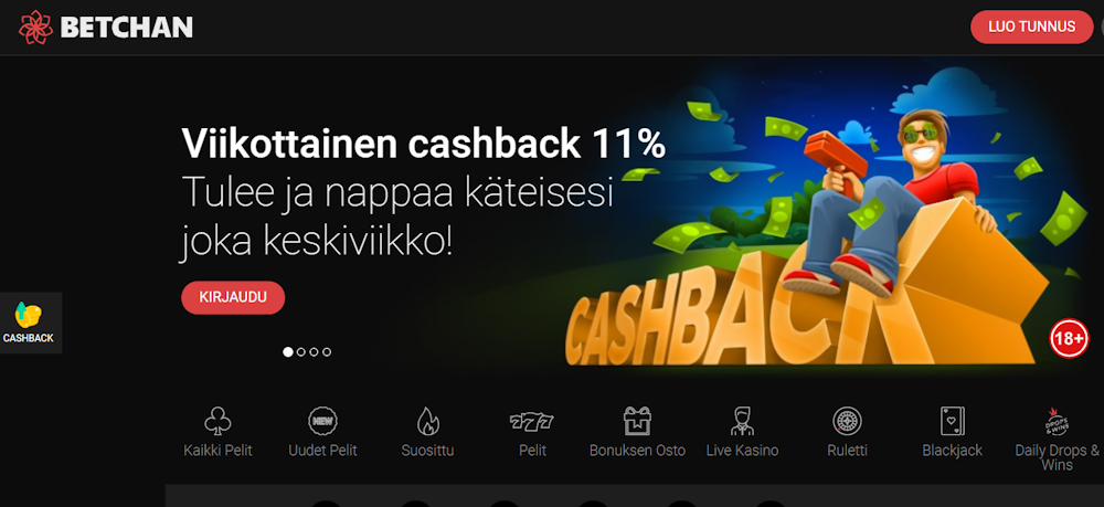 Betchan nettikasinon bonus.