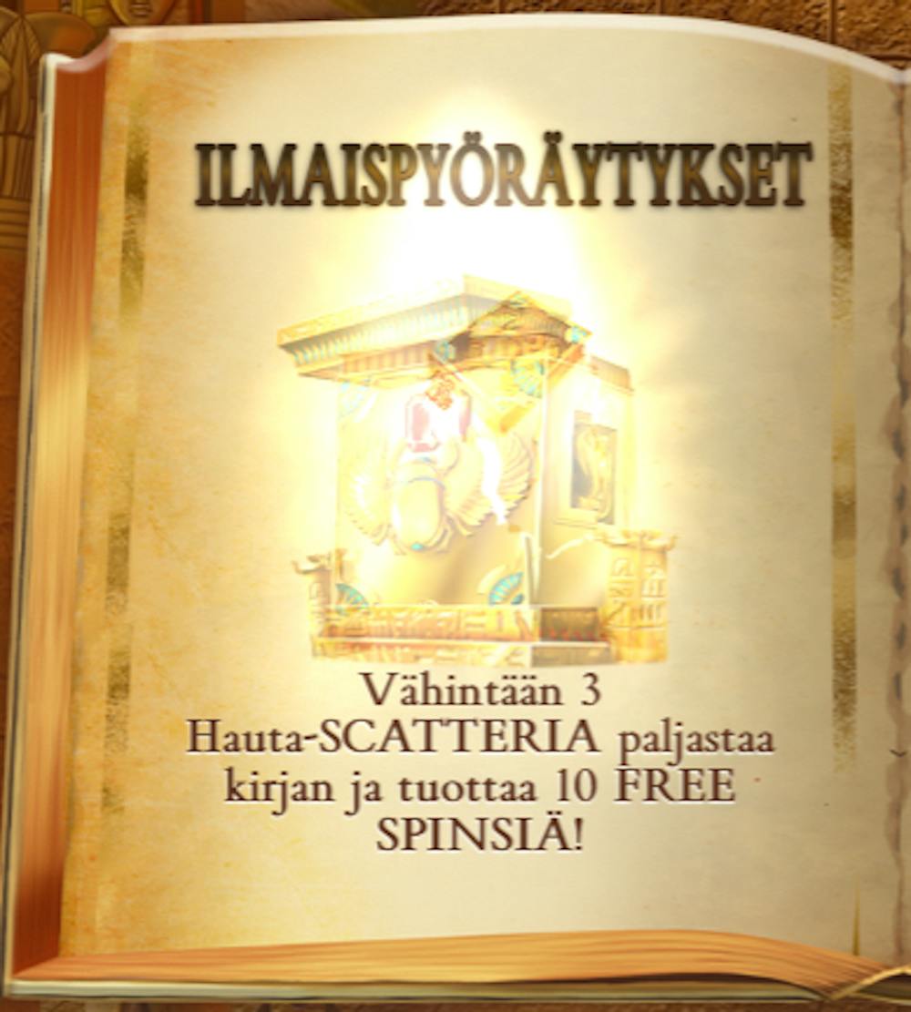 Book of Dead ilmaiskierrokset
