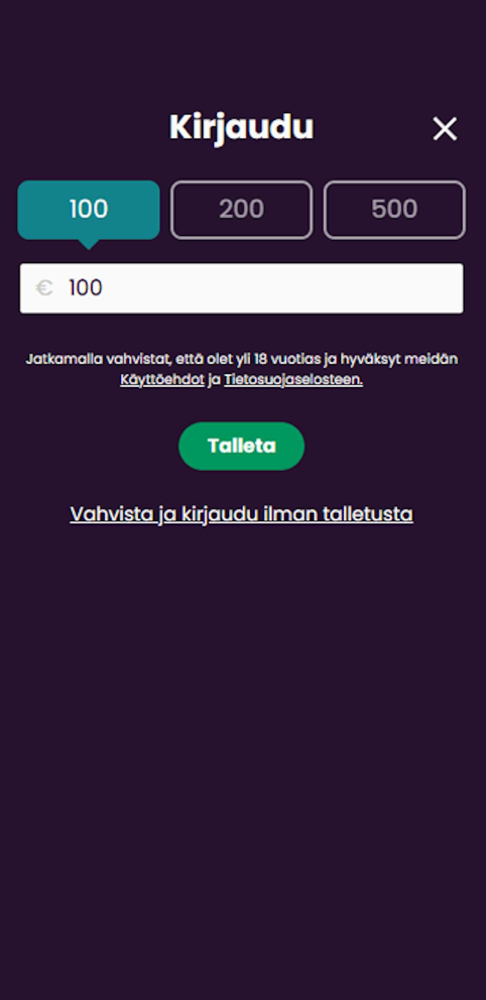 Boom Casinolle rekisteröityminen