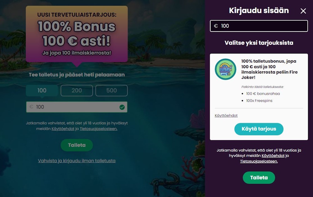 Boom Casinolle rekisteröityminen