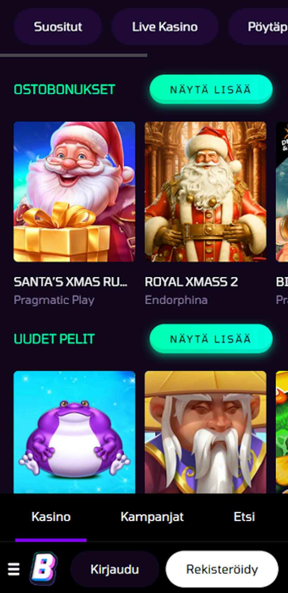 Buumi kasino pelit