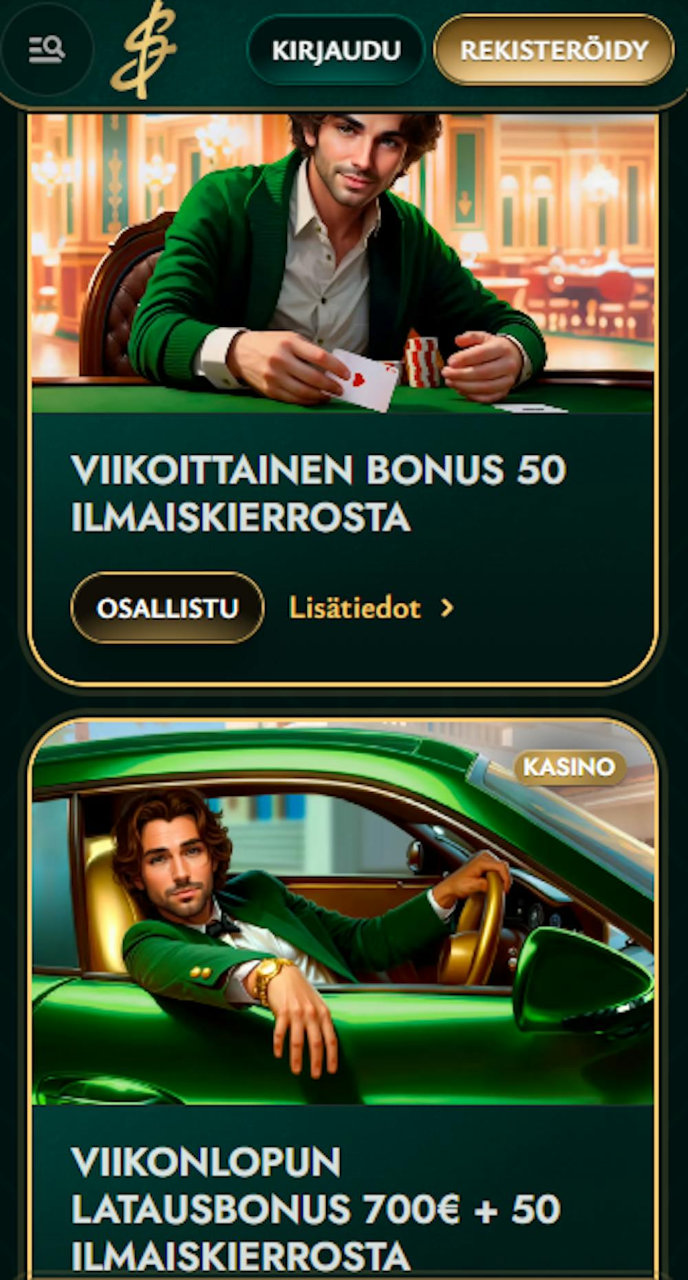 Cashed Casino tarjoaa esimerkiksi viikoittaisia ilmaiskierroksia ja viikonloppubonuksen.