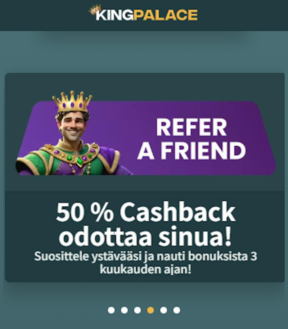 Kingpalacen cashback kampanja.