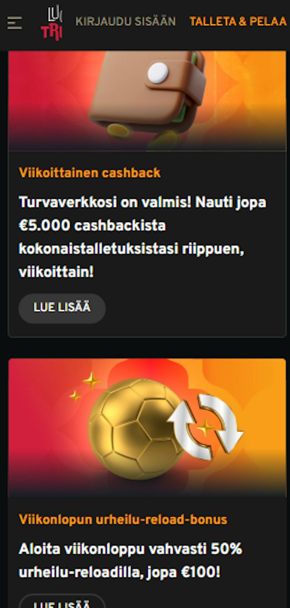 Lucky Trunk kasinon kampanjatarjontaa.