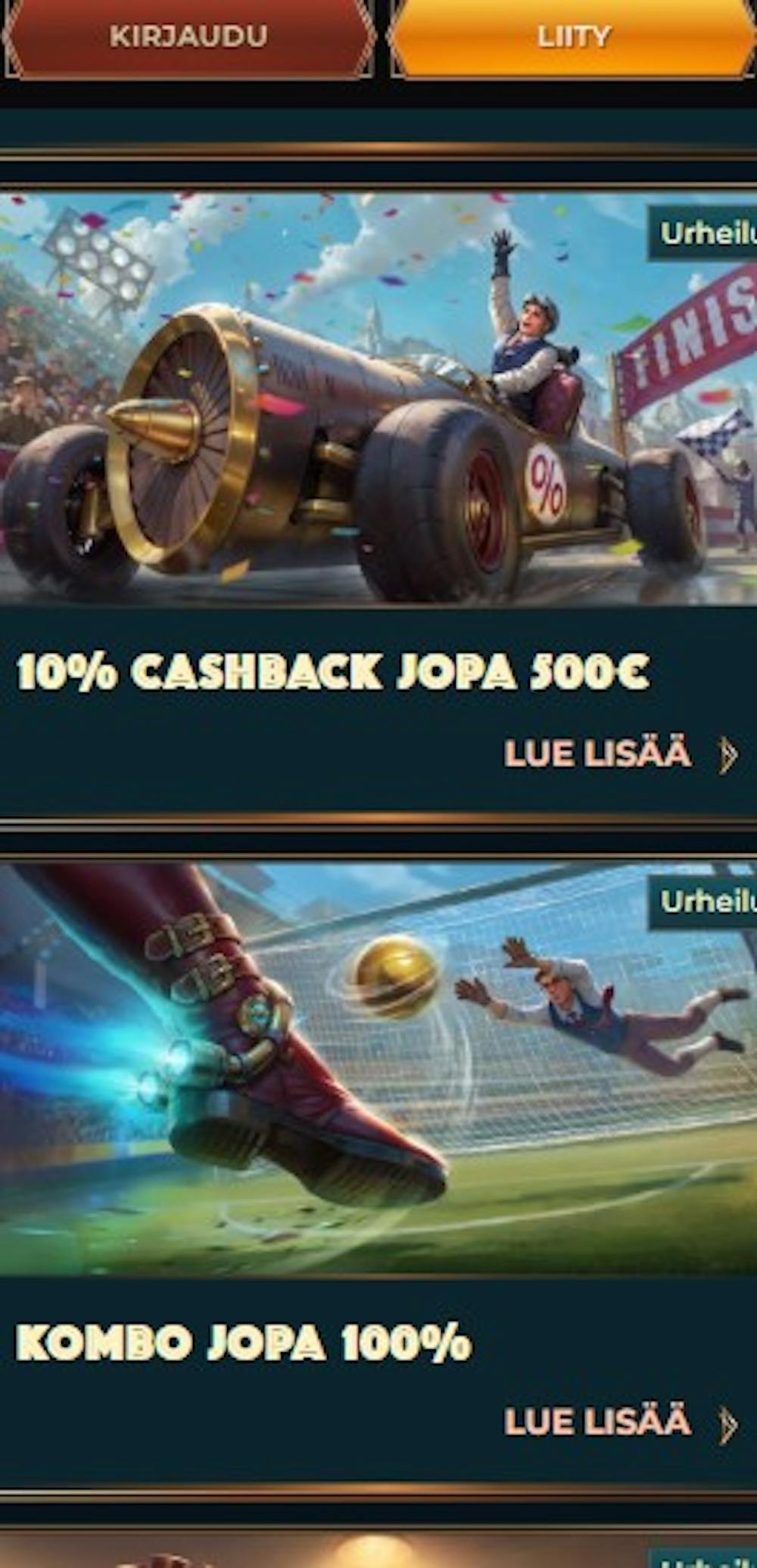 Monsterwin kasinon kampanjatarjontaan kuuluu esimerkiksi cashback tarjous.