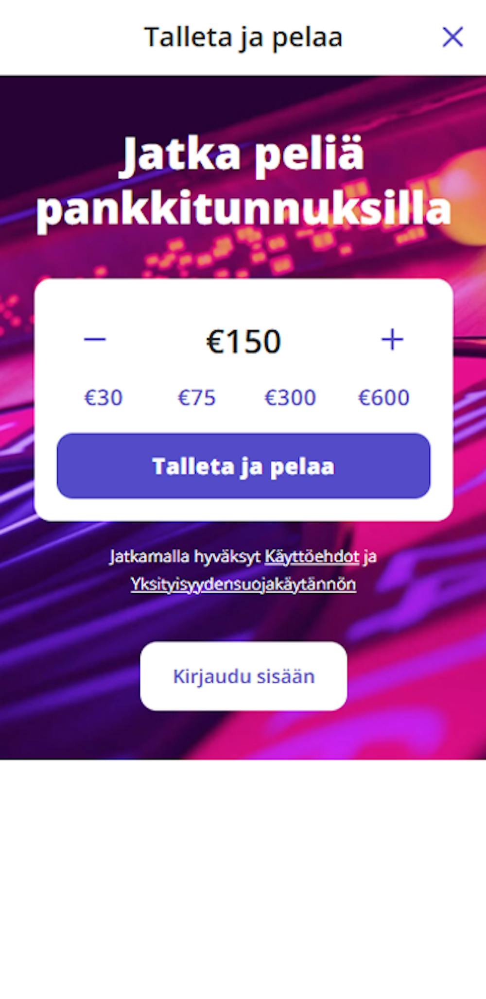 Pelitilin avaaminen Casino Days kasinolle