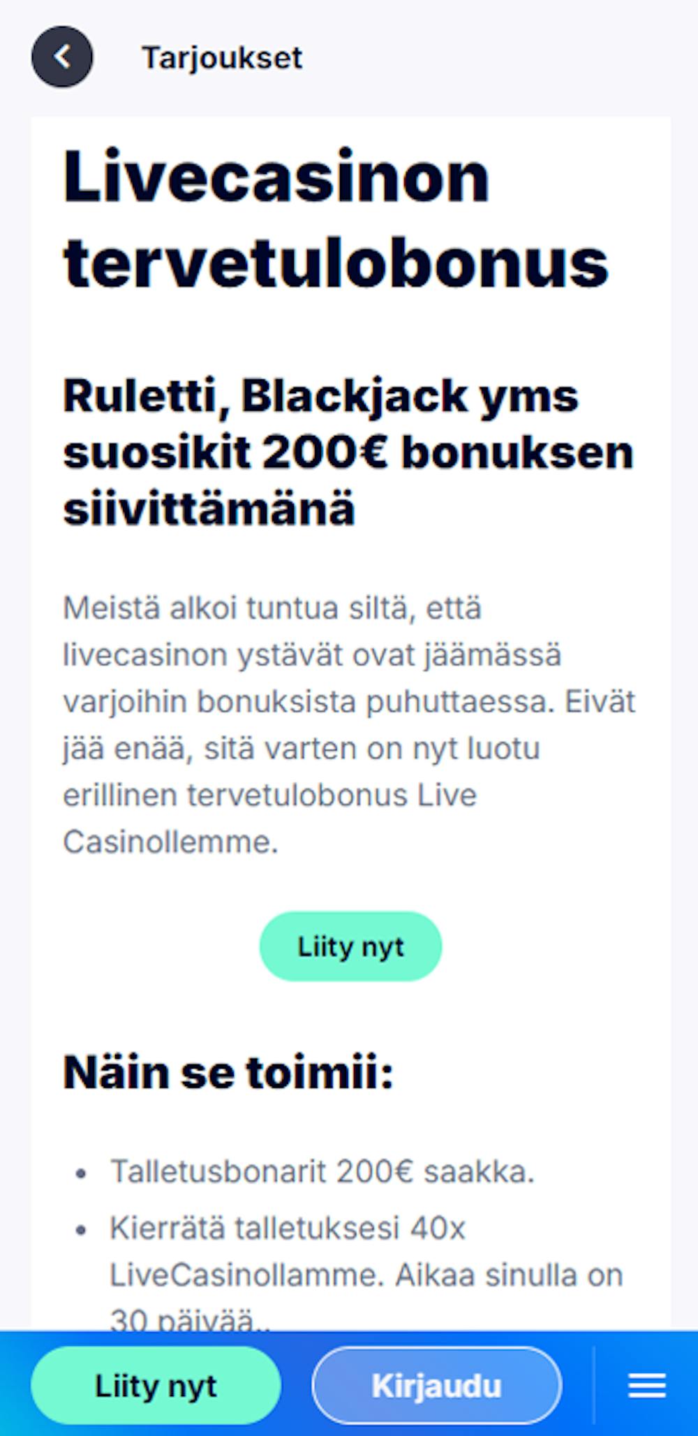 CasinoFridayn tervetuliaisbonus