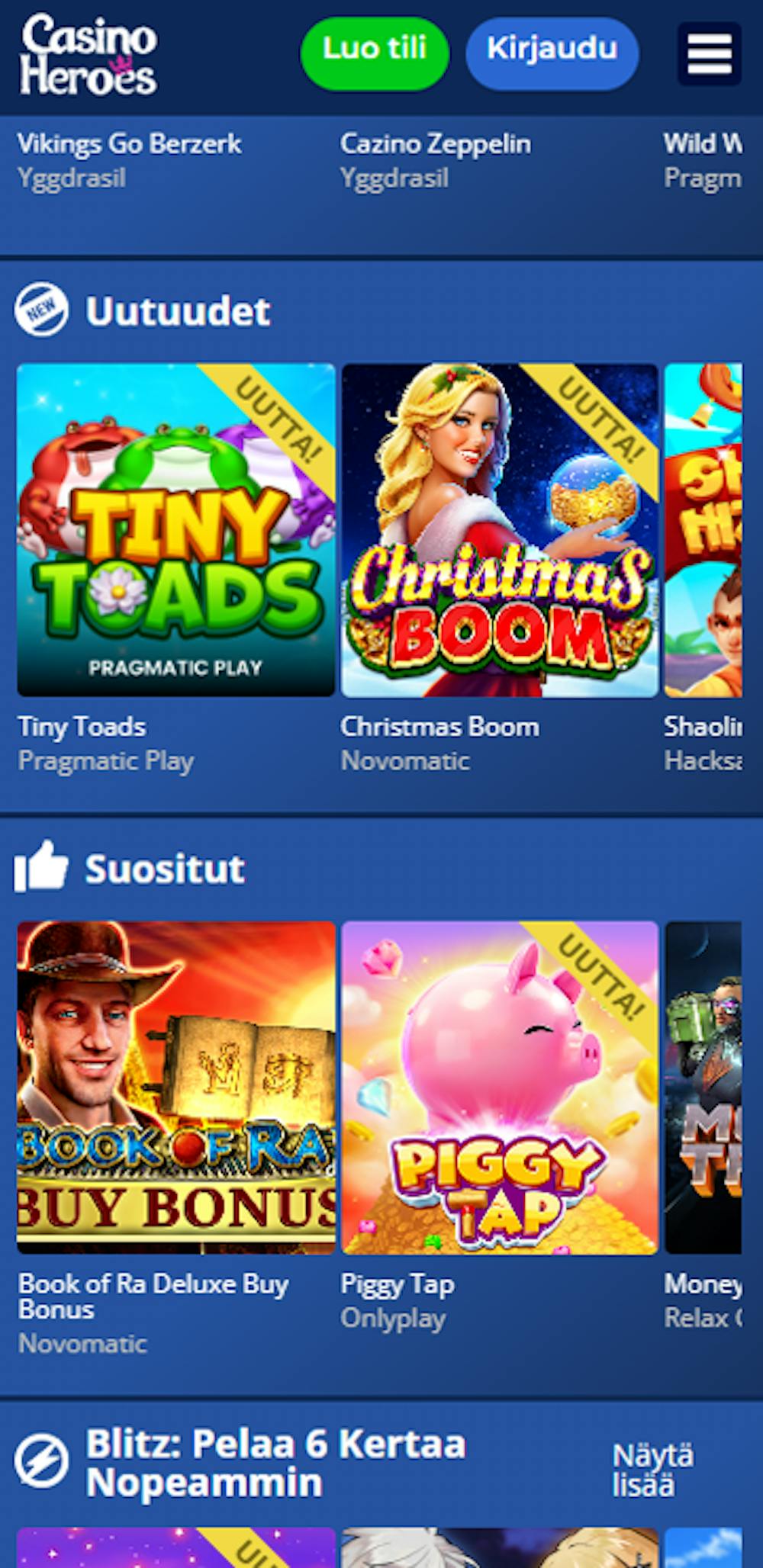 Casino Heroes pelit