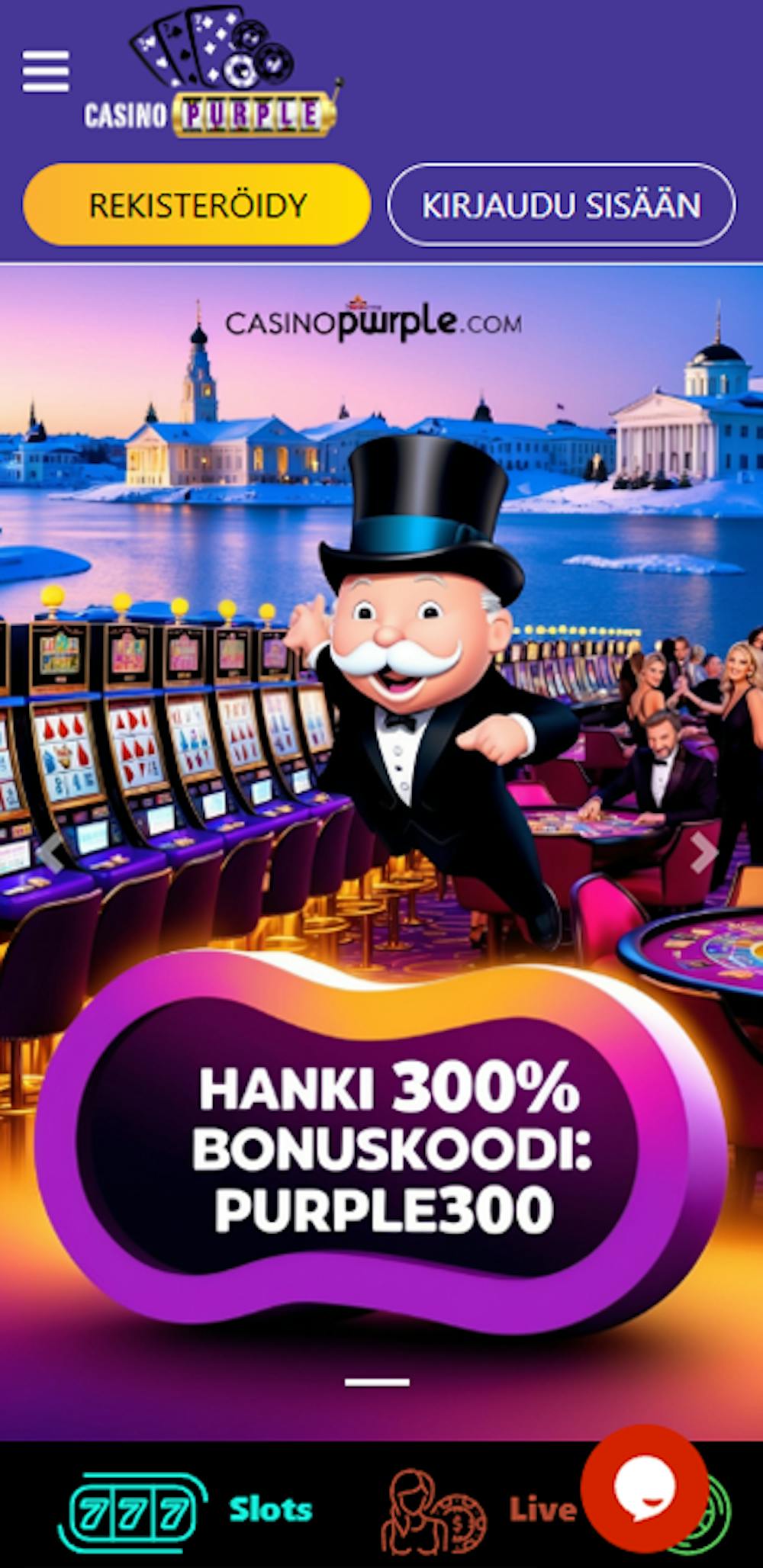 casinopurplen tervetulotarjous