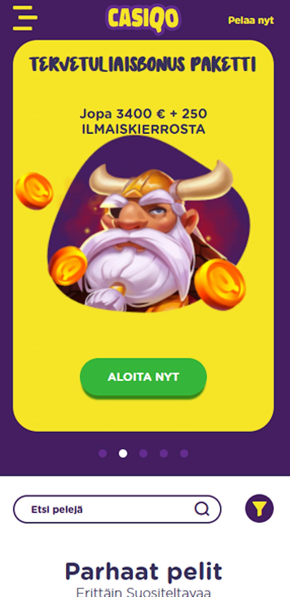 CasiQon tervetuliaisbonus