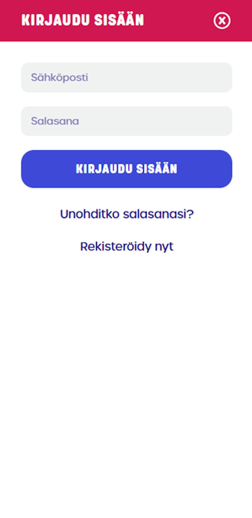Rekisteröityminen Caxino nettikasinolle