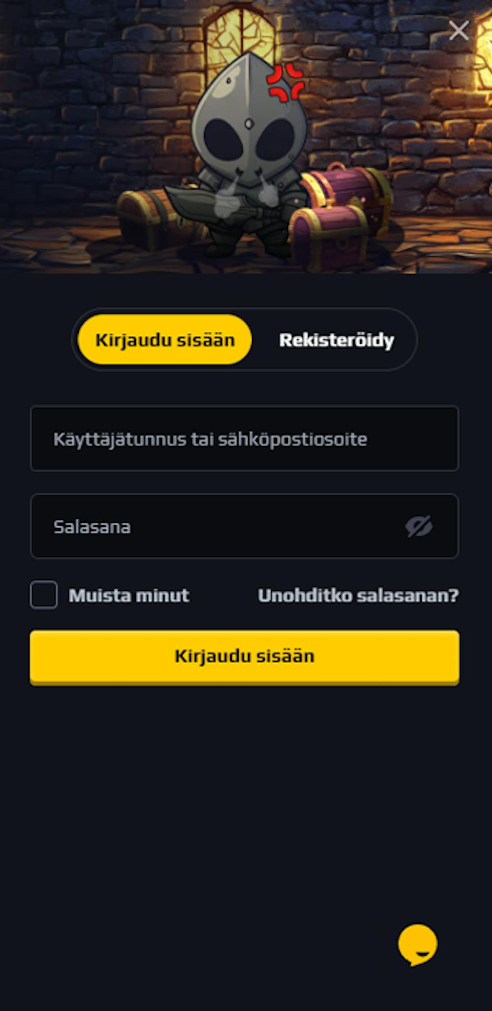 Chancer Bet Rekisteroitymislomake