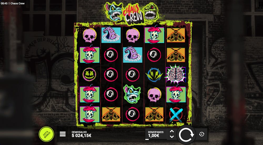 Chaos Crew slotti 100 pyöräytyksen jälkeen