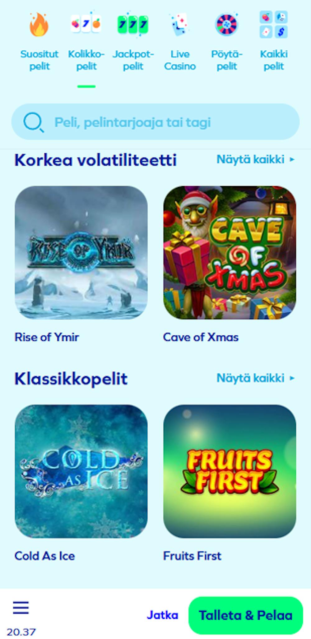Chipz kasinon pelejä