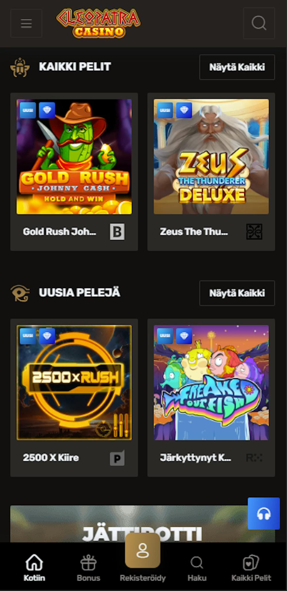 Cleopatra casinon pelejä