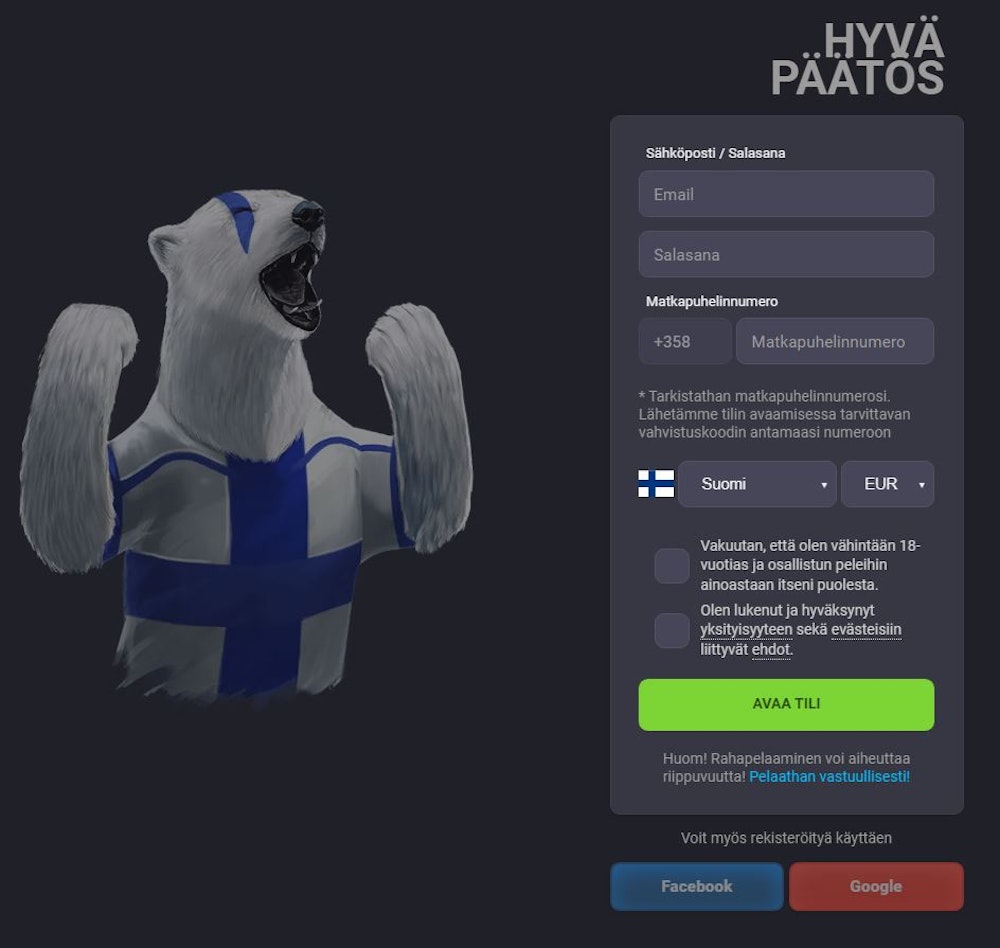 Coolbet Casinolle rekisteröityminen