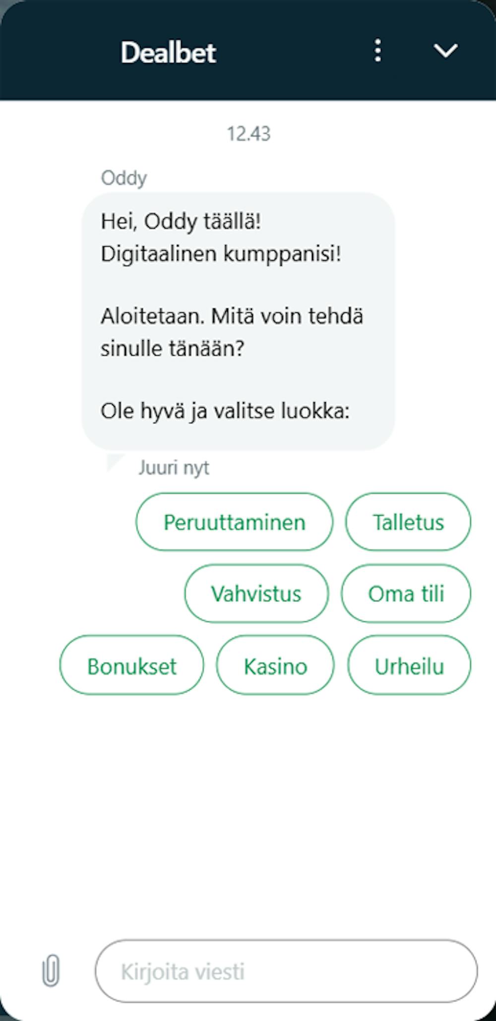 Dealbet asiakaspalvelu