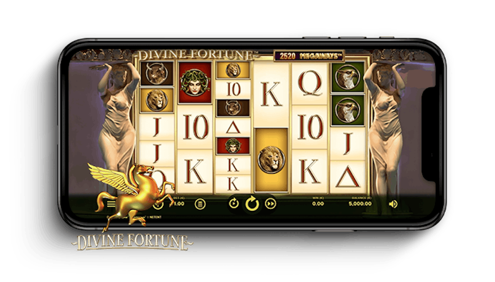 Divine Fortune kolikkopeli mobiilissa