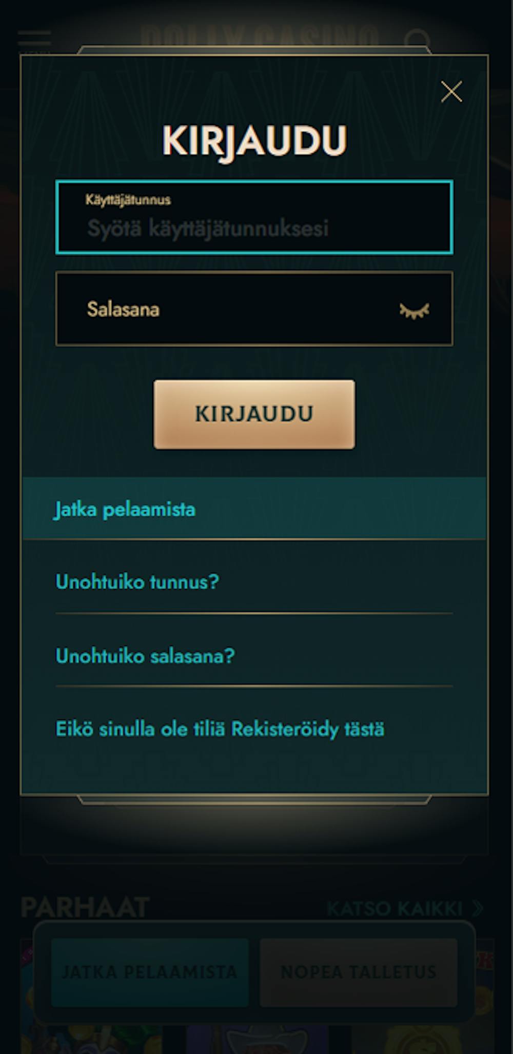 Dolly Casino kirjautuminen