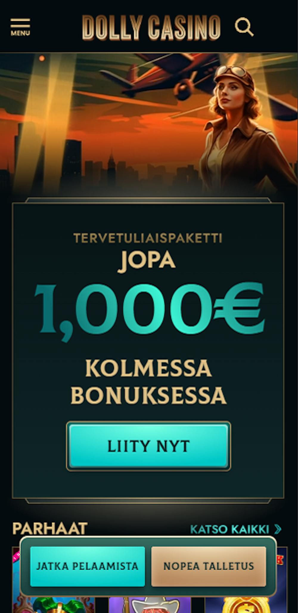 Dolly Casinon tervetuliaisbonus
