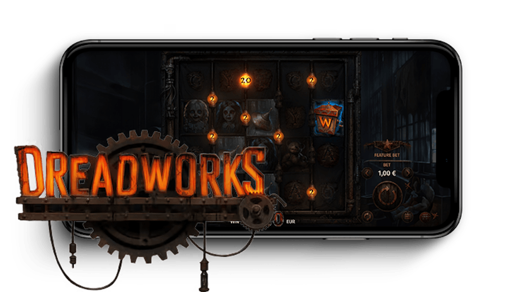 Dreadworks kolikkopeli älypuhelimen näytöllä