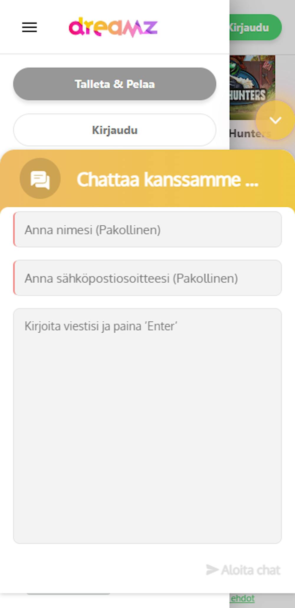 Dreamzin asiakaspalvelu