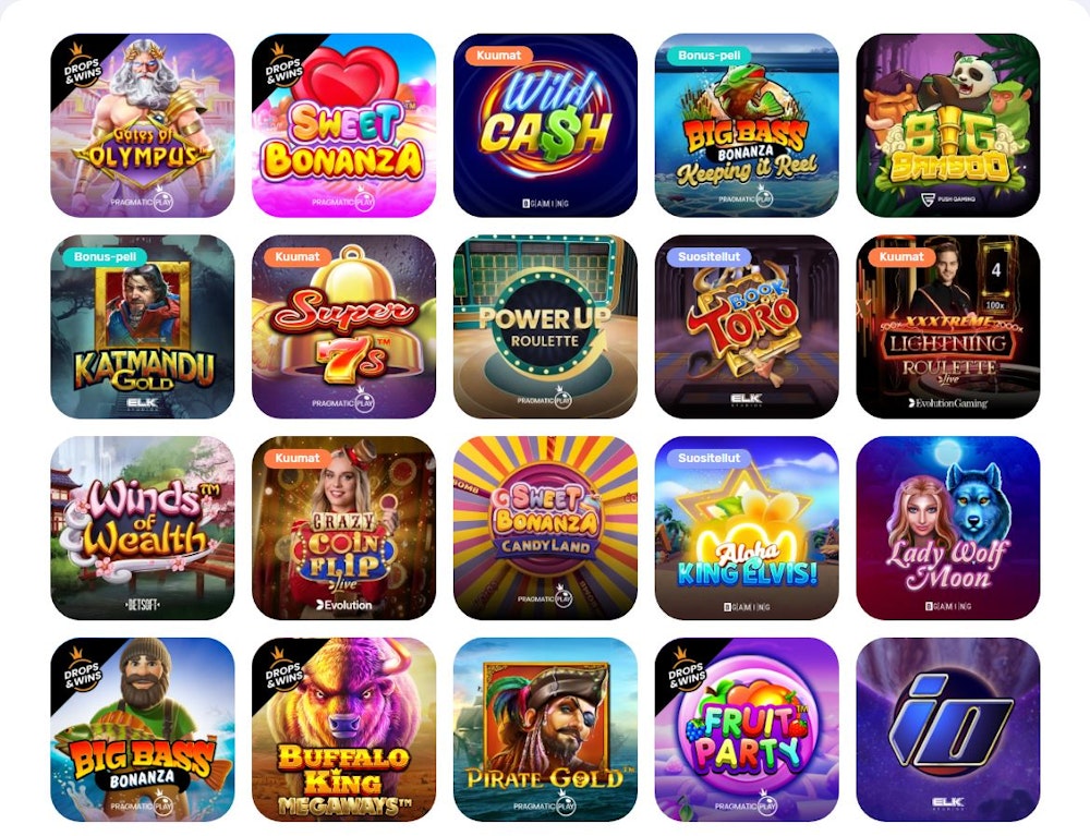 Emojino Casinon pelivaihtoehdot