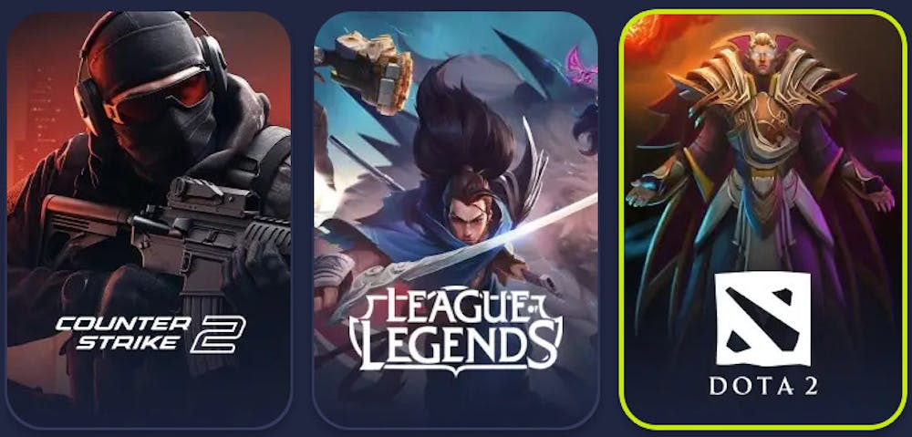 Pelit esports vedonlyöntiin: Counter Strike 2, League of Legends ja Dota 2