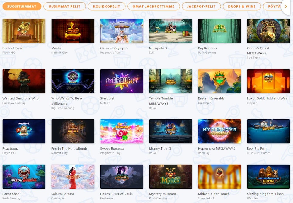 pelejä Expekt Casinolla