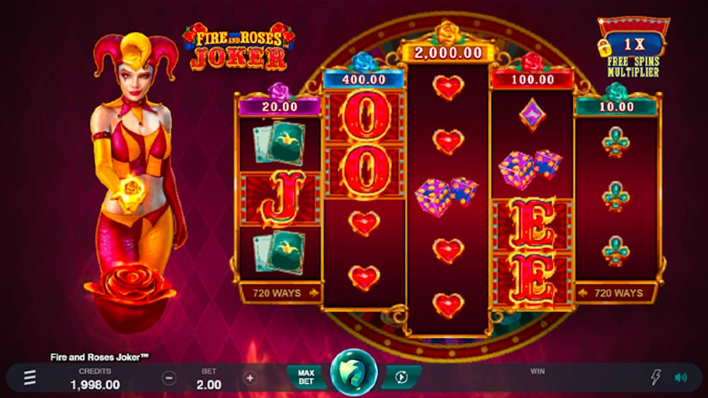 Fire and Roses Joker kolikkopelin näkymä