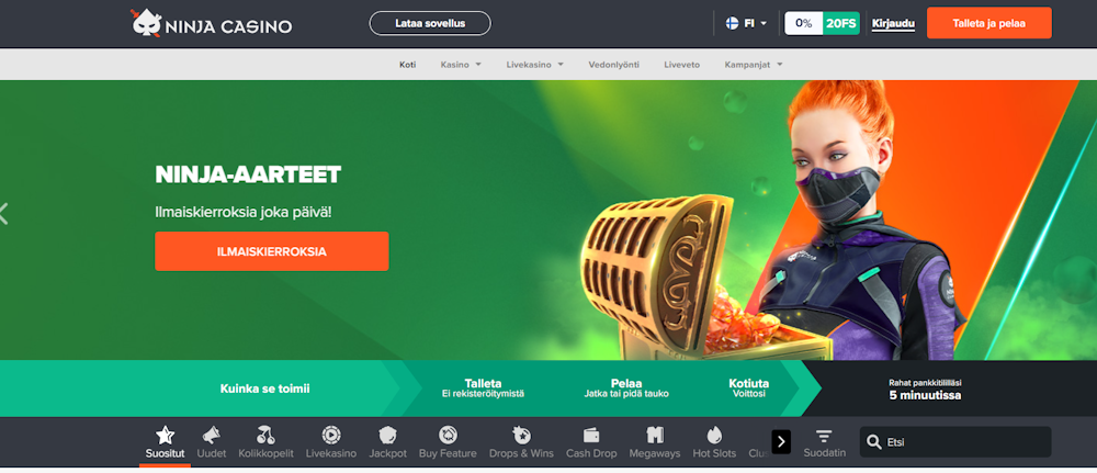Ninja Casinon kampanja.