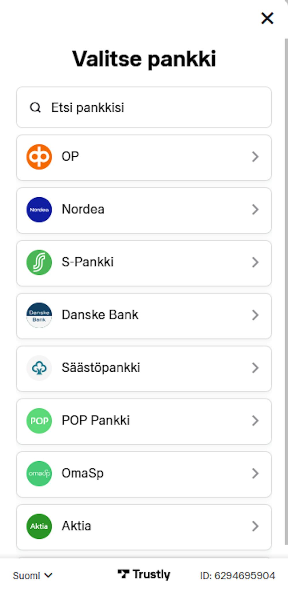 Galaksino rekisteröityminen