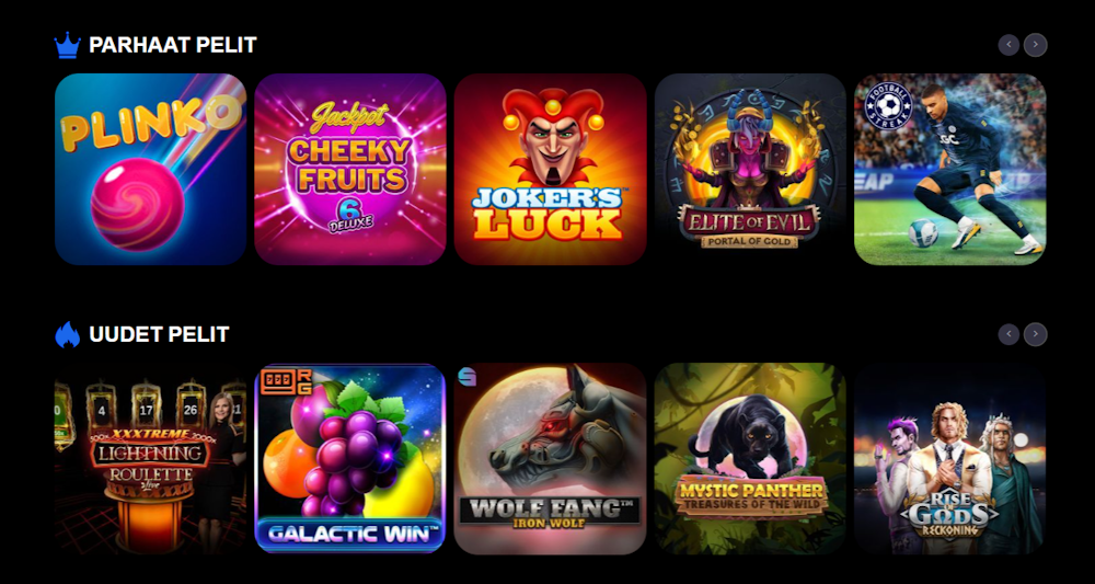 Erilaisia pelejä Pribet nettikasinolla.