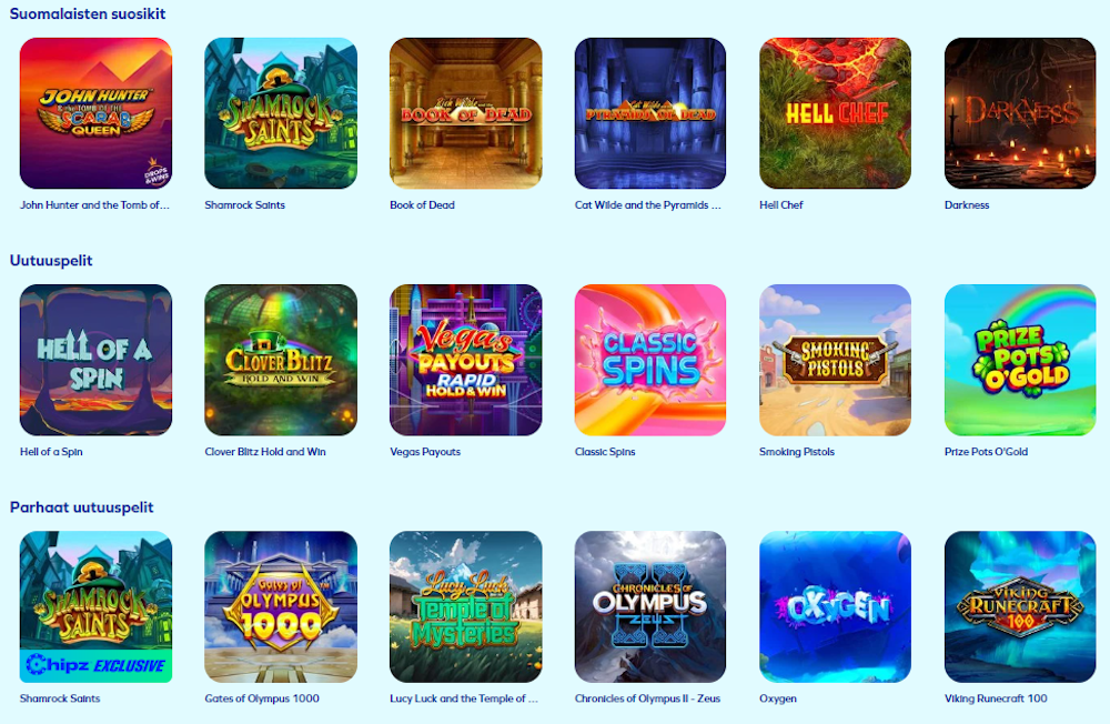 Chipz kasinon pelejä.