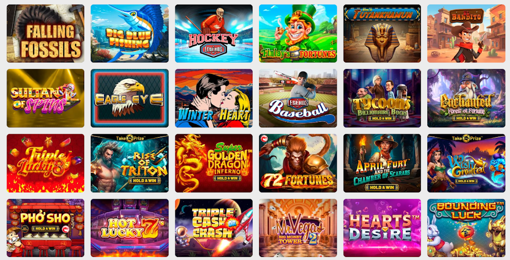 Foxy Play nettikasinon pelivalikoimaa.