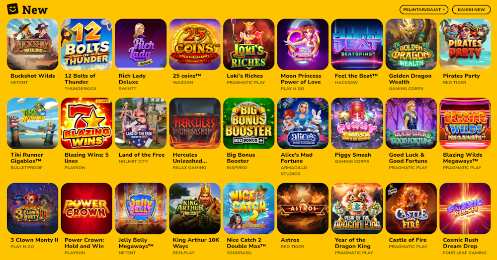 Pelit Happyslots nettikasinolla.