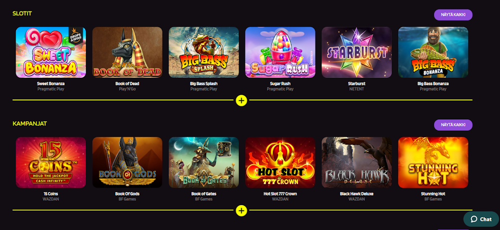 Pelejä Prontobet kasinolla.