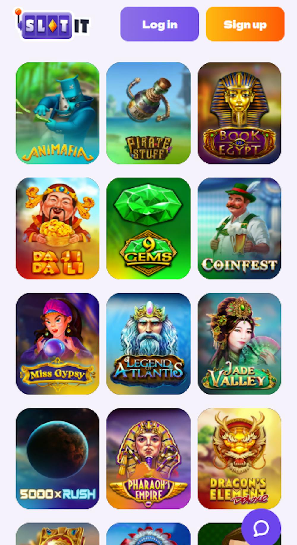 Slot it Casinon peleihin kuuluvat esimerkiksi Coinfest ja Legend of Atlantis. 