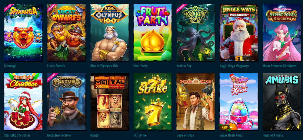 Spinanga nettikasinon pelejä.