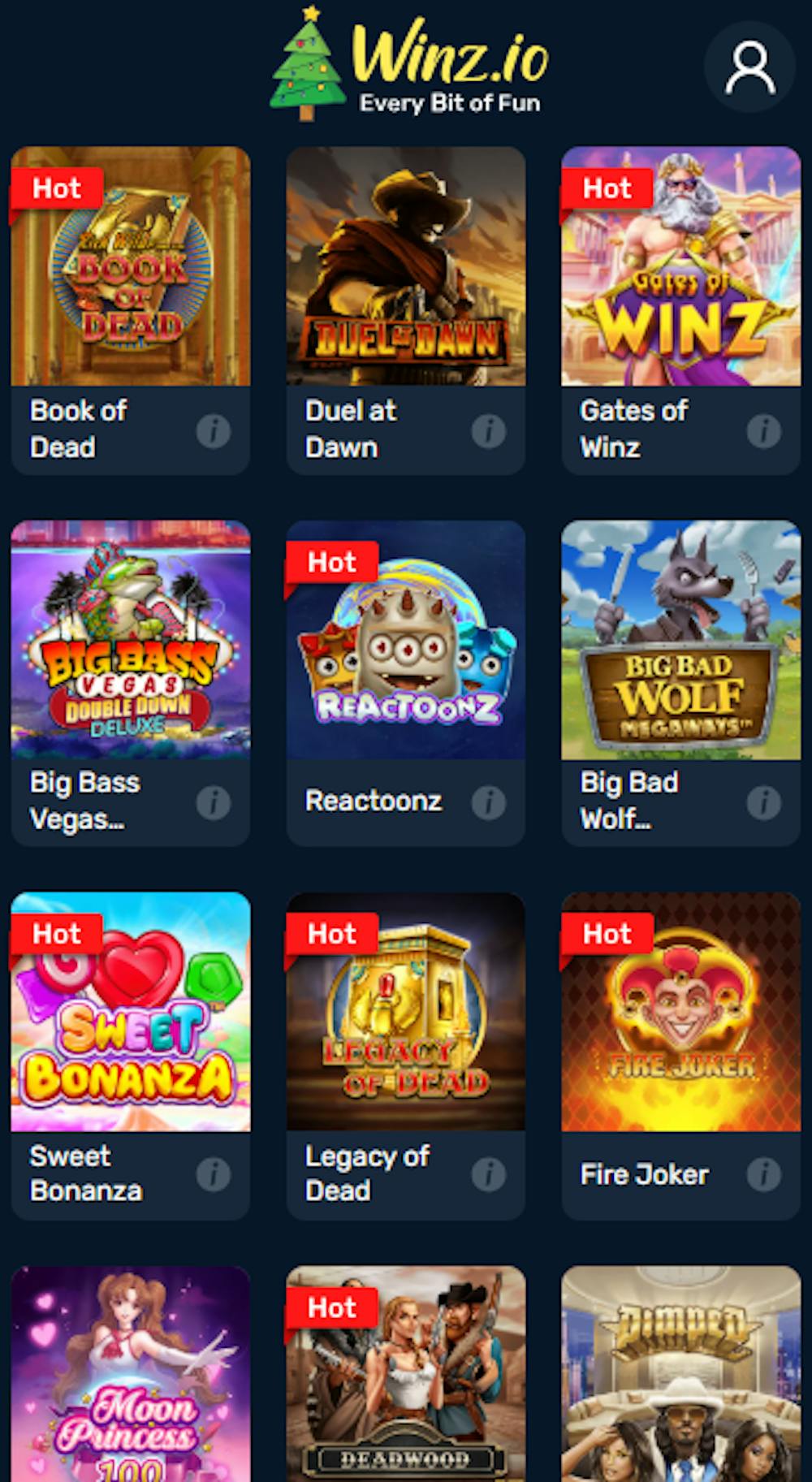 Winz.io nettikasinon pelejä ovat esimerkiksi Sweet Bonanza ja Fire Joker.