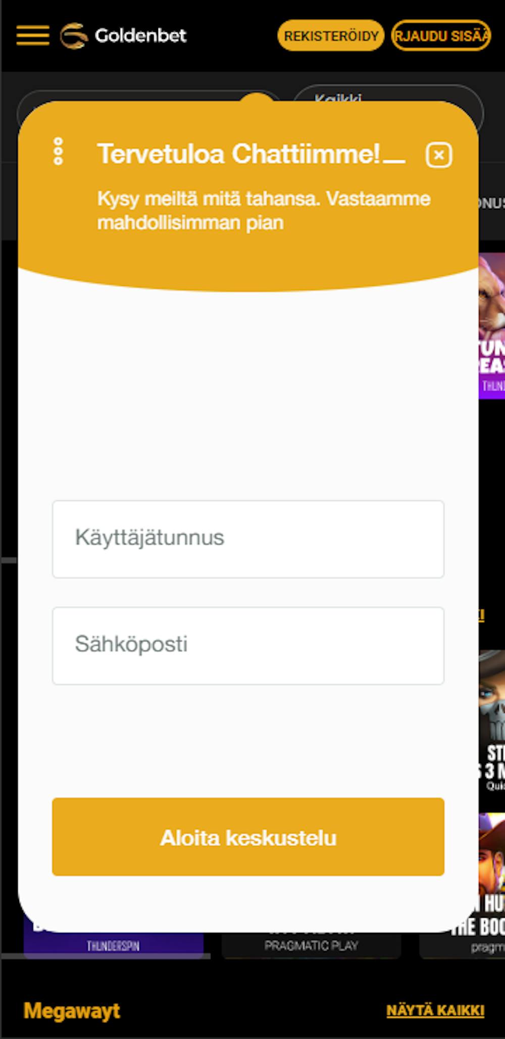 Goldenbet asiakaspalvelu