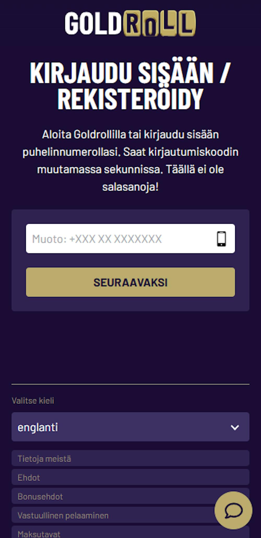 GoldRollin login
